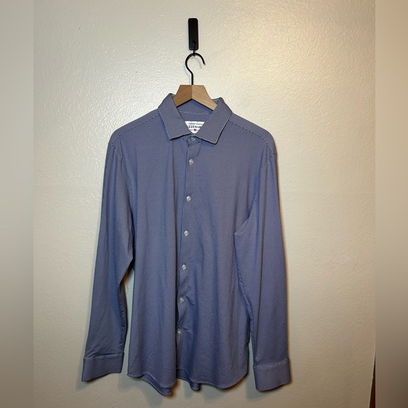 Mizzen‎ and Main Spinnaker Collection Dress Shirt Navy Gingham - Picture 1 of 6
